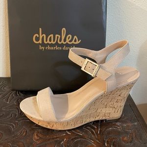 Tan Wedge Sandals “ Charles David “ 9M New